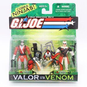 GI Joe Cobra Slash & Cobra Slice Valor vs Venom Ninja Battles Hasbro 2004 New